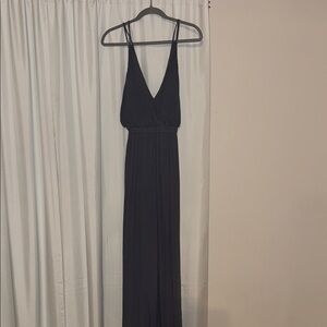 Lulu’s Elegant Grey Maxi Dress